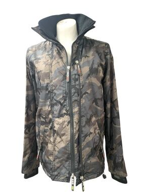 Triple Five Camouflage Utility Jacket - Olive/Gray Camo Size M